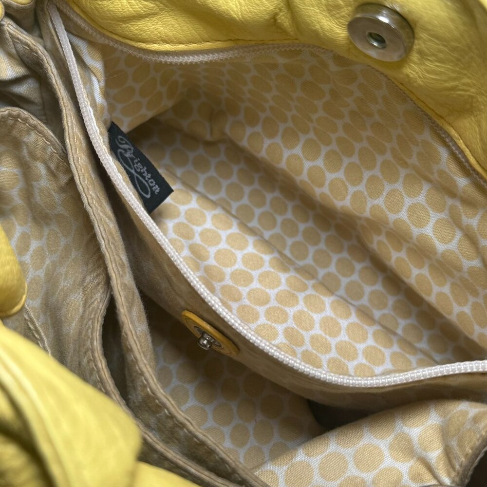 Brighton Etta Yellow Soft‎ Leather Tassel Cross Body Handbag $240 - Picture 12 of 12